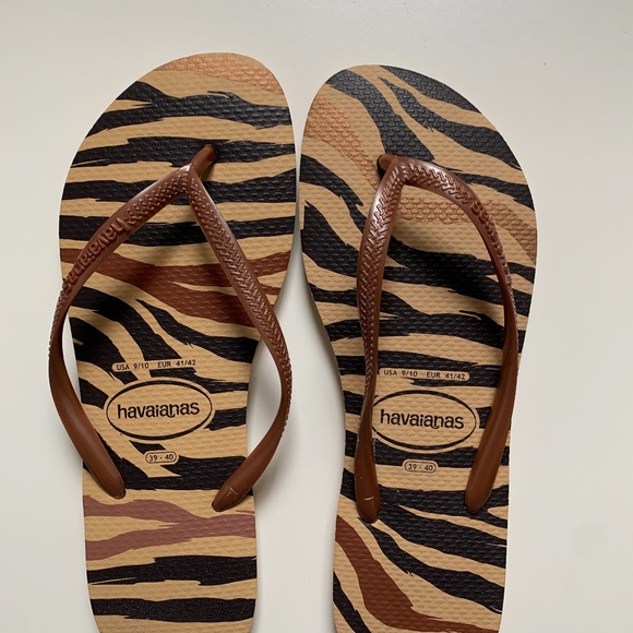 HAVAIANAS SLIM ANIMAL NWOT - Picture 1 of 3